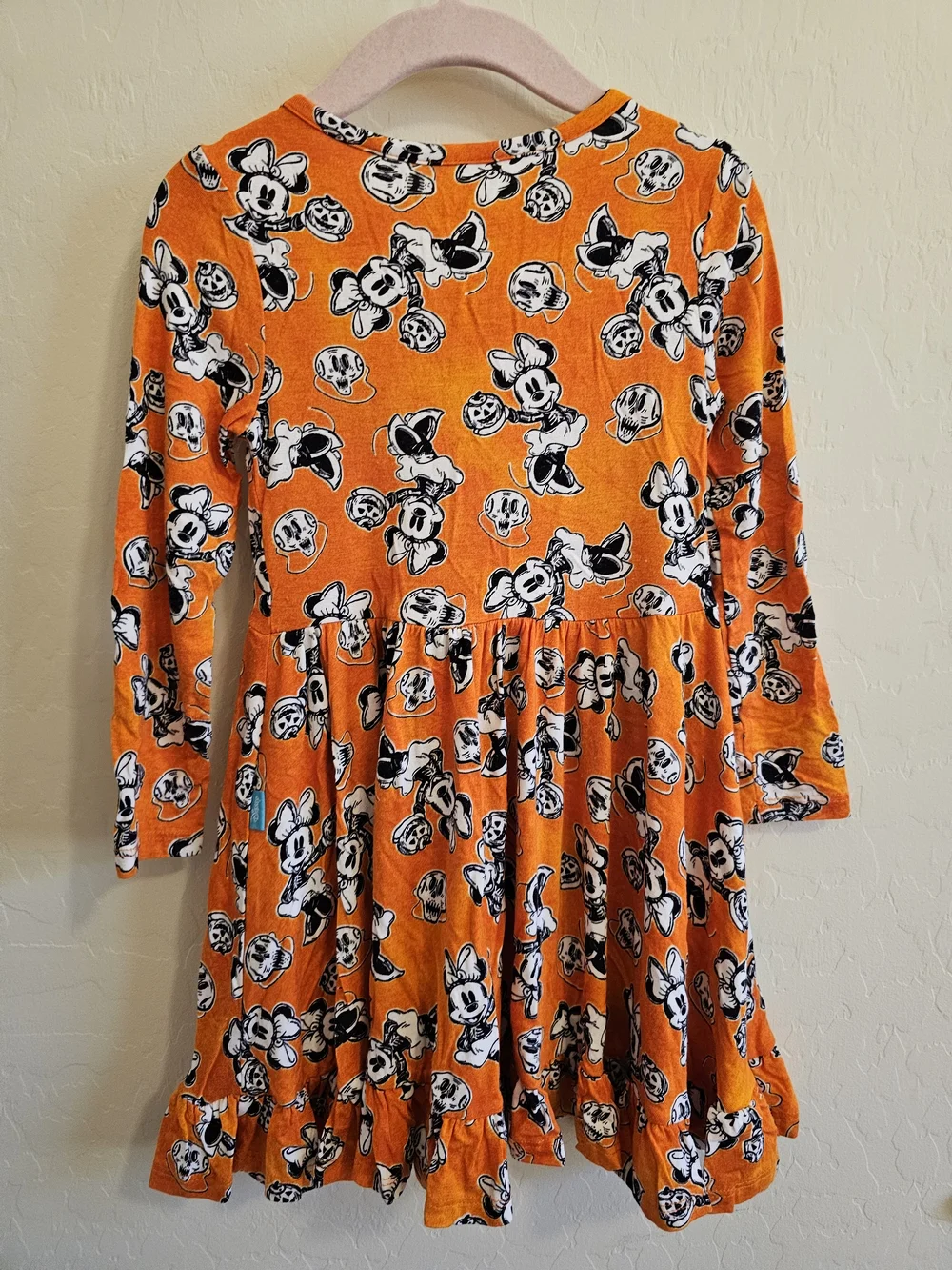 Posh Peanut Disney Minnie Halloween Long Sleeve Ruffled Twirl Dress 3T-4T